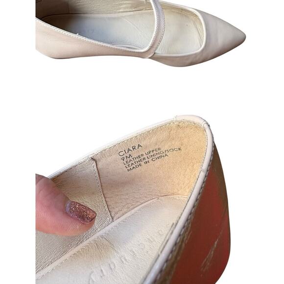 Worn Once - Sanctuary Ciara Point Toe Leather Ballet Flats - Pink Beige - 9 - Picture 9 of 10